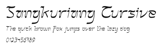Sangkuriang Cursive Preview