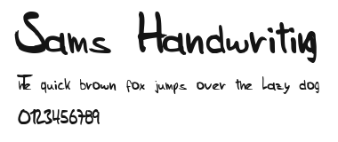 Sams Handwriting Preview