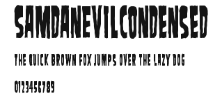 SamdanEvilCondensed Preview