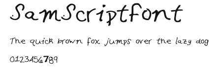 SamScriptFont Preview