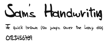 Sam's Handwriting Preview