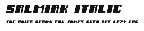 Salmiak Italic Preview