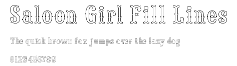 Saloon Girl Fill Lines Preview