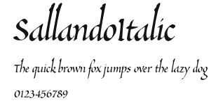 SallandoItalic Preview