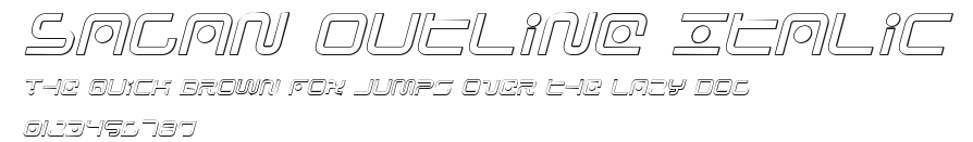 Sagan Outline Italic Preview