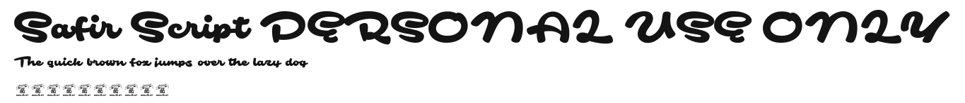 Safir Script PERSONAL USE ONLY Preview