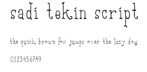 Sadi Tekin Script Preview