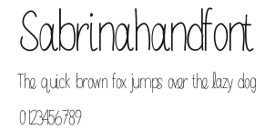 Sabrinahandfont Preview