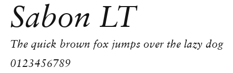 Sabon LT Preview