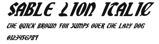 Sable Lion Italic Preview