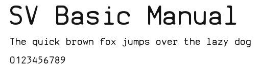SV Basic Manual Preview