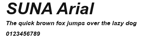 SUNA Arial Preview