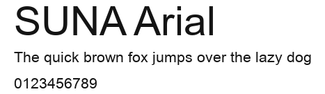 SUNA Arial Preview