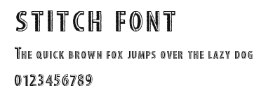 stitch font Preview