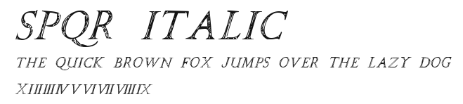 SPQR Italic Preview