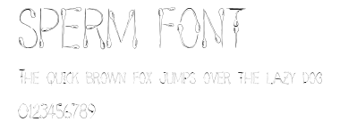SPERM FONT Preview