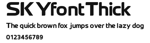 SKYfontThick Preview