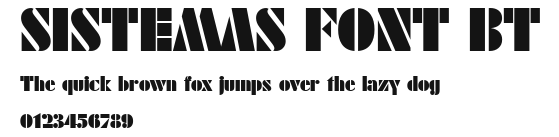 SISTEMAS FONT BT Preview