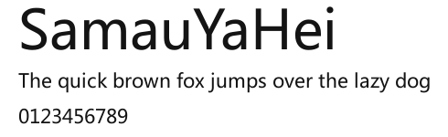 SamauYaHei Preview