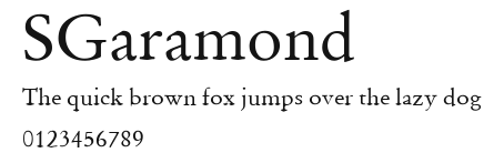 SGaramond Preview