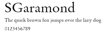 SGaramond Preview