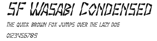 SF Wasabi Condensed Preview