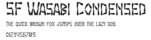 SF Wasabi Condensed Preview