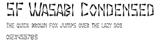 SF Wasabi Condensed Preview