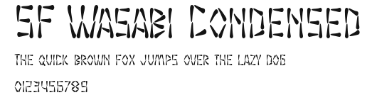SF Wasabi Condensed Preview