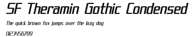 SF Theramin Gothic Condensed Preview