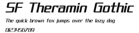 SF Theramin Gothic Preview