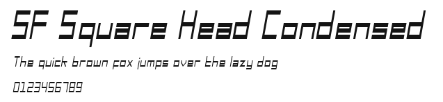 SF Square Head Condensed Preview