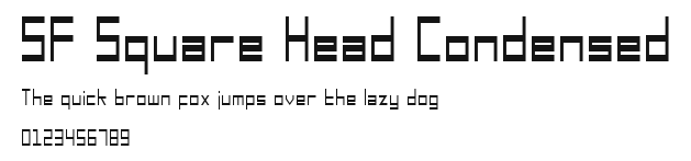 SF Square Head Condensed Preview
