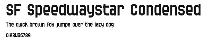 SF Speedwaystar Condensed Preview