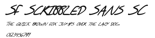SF Scribbled Sans SC Preview
