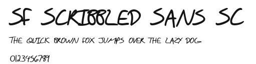 SF Scribbled Sans SC Preview