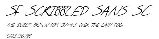 SF Scribbled Sans SC Preview