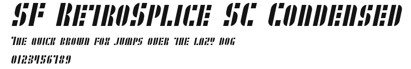 SF RetroSplice SC Condensed Preview