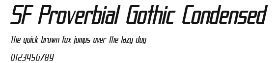 SF Proverbial Gothic Condensed Preview