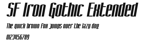 SF Iron Gothic Extended Preview