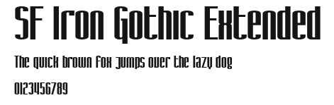SF Iron Gothic Extended Preview