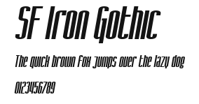 SF Iron Gothic Preview