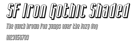 SF Iron Gothic Shaded Preview