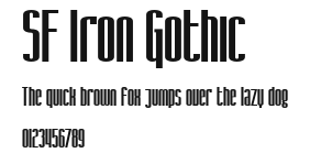 SF Iron Gothic Preview
