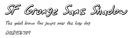 SF Grunge Sans Shadow Preview