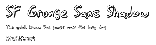 SF Grunge Sans Shadow Preview