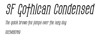 SF Gothican Condensed Preview