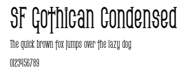 SF Gothican Condensed Preview