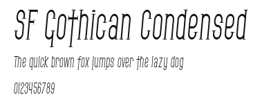 SF Gothican Condensed Preview