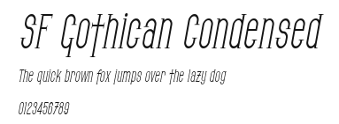 SF Gothican Condensed Preview